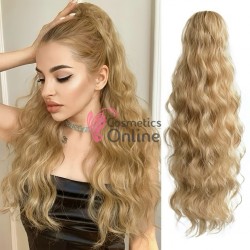 Extensie de par coada ondulata Deep Wave cu cleste 45 cm Cod 1945-27613 Blond Mediu Mixt